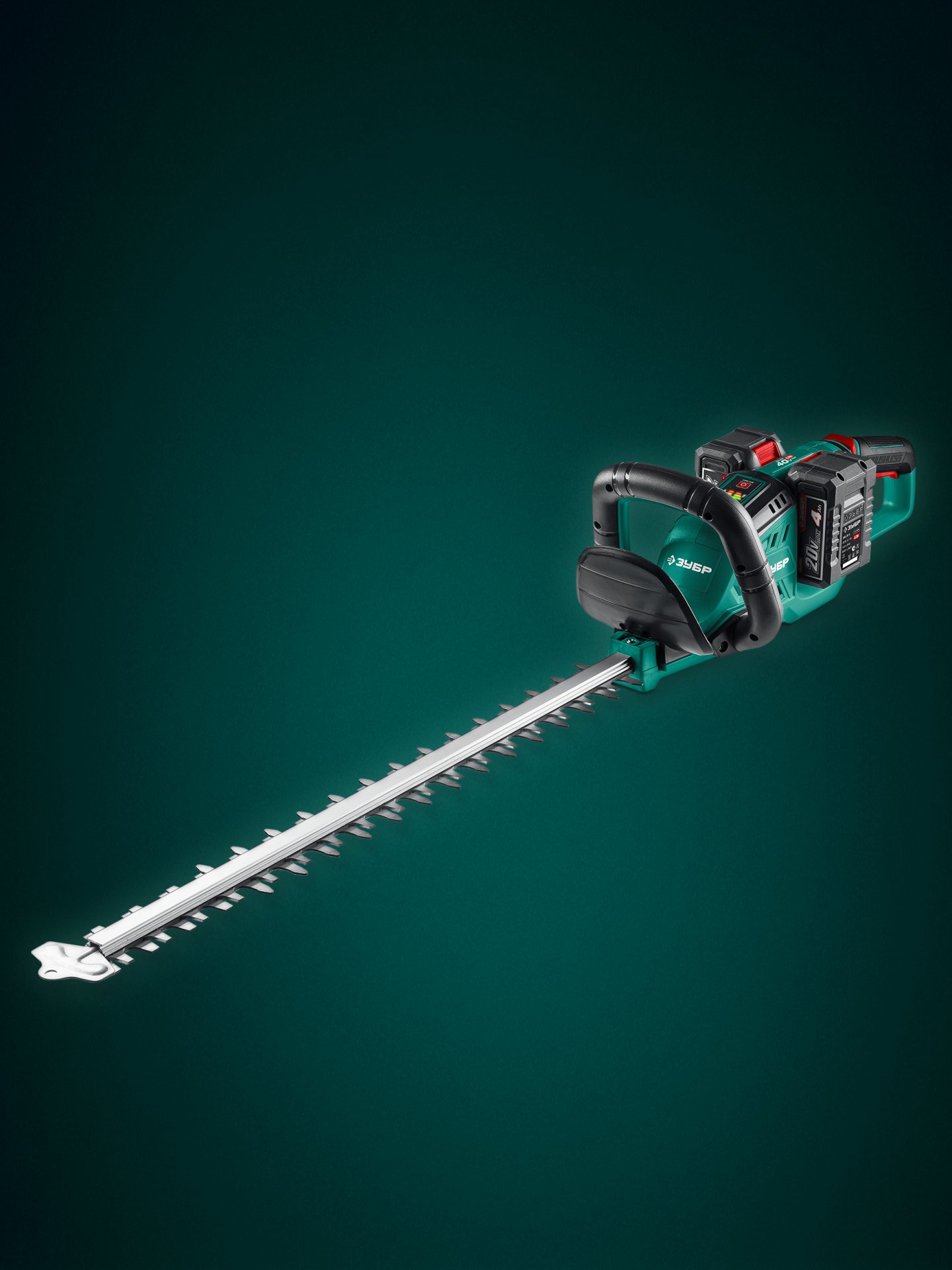 ЗУБР 40 В (2x20В), 610 мм, 2 АКБ LMS (4 Ач), кусторез аккумуляторный бесщеточный (КРА-4061-42)