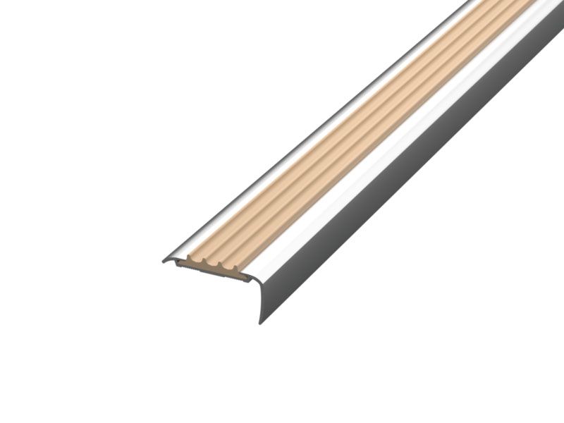 Алюминиевый угол-порог АУ-42 Евро, 2500мм бежевый