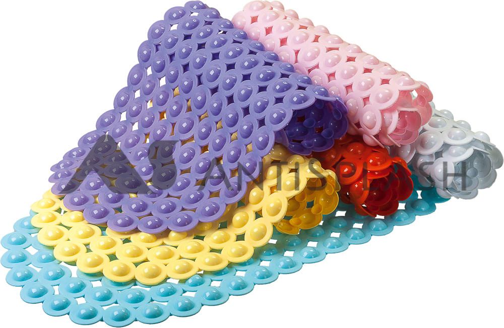 Коврик против скольжения "Стерео"  36*69см розовый