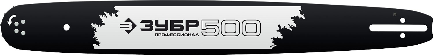 ЗУБР тип 3, шаг 0.325″, паз 1.3 мм, 50 см, шина для бензопил, Профессионал (70203-50)