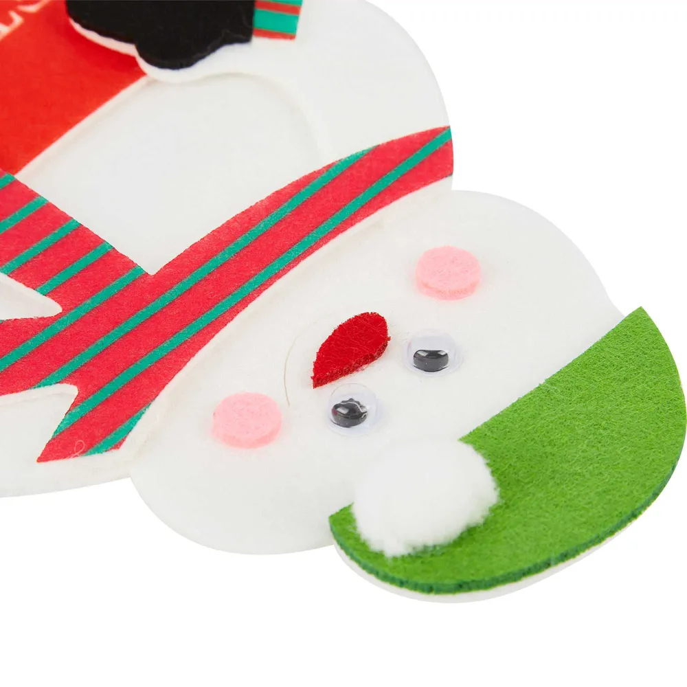 Кармашек фетровый для столовых приборов " LET IT SNOW"