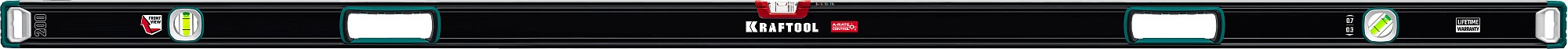 KRAFTOOL A-RATE CONTROL, 2000 мм, точность 0.3 мм/м, с инновационным зеркальным глазком, сверхпрочный уровень (34986-200)