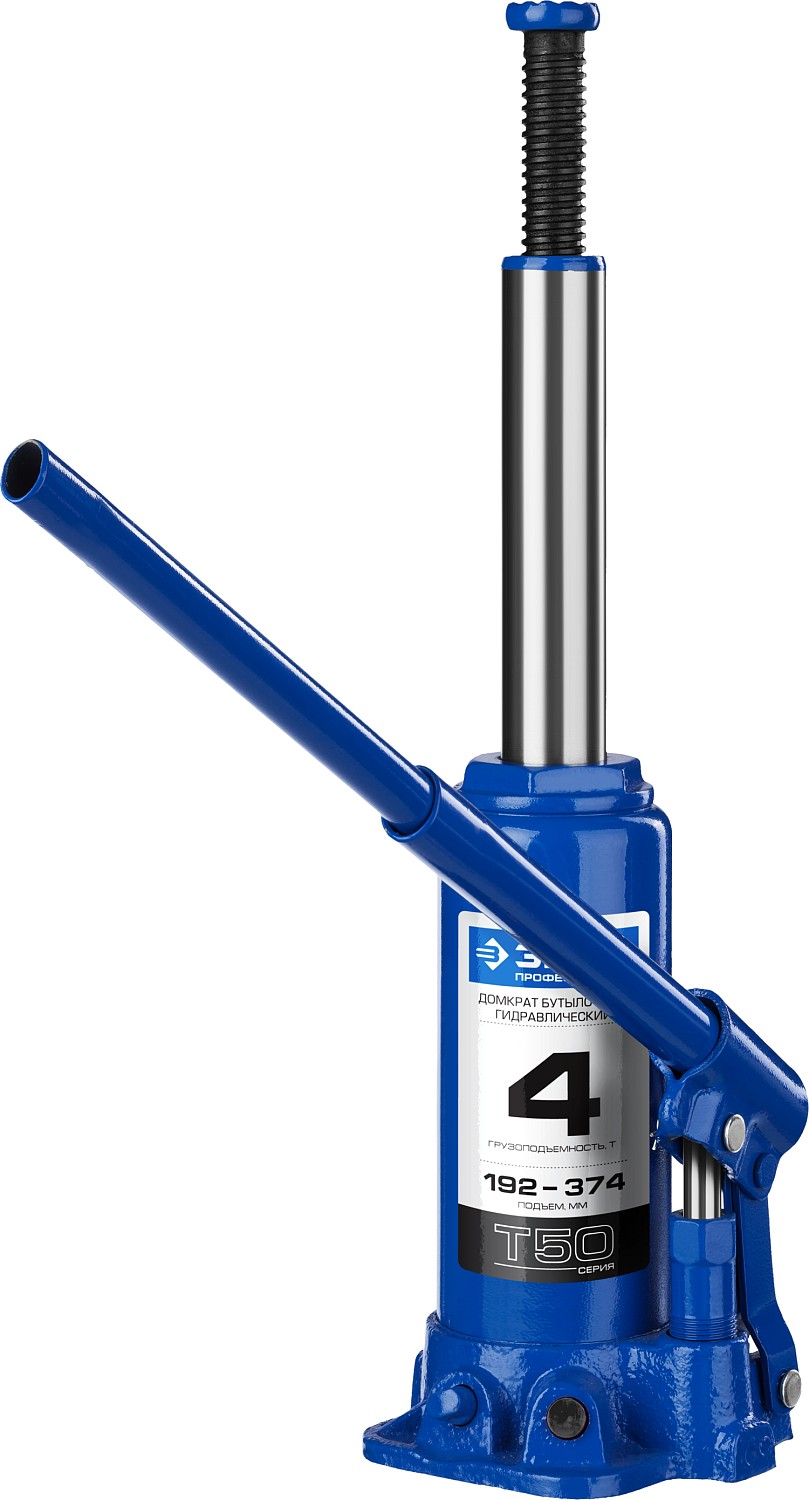 ЗУБР 4 т, 192 - 374 мм, бутылочный гидравлический домкрат в кейсе, Профессионал (43060-4-K)