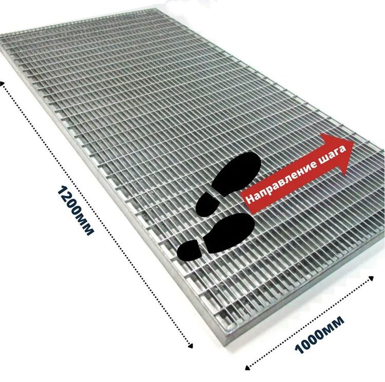 Решетка стальная 1000x1200x30 мм (ячейка 33x11 мм),  38,4кг