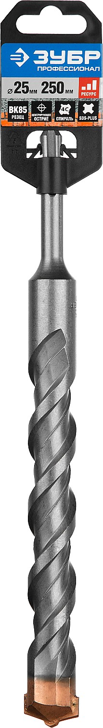 ЗУБР 25 x 250 мм, SDS-plus бур, Профессионал (29314-250-25)
