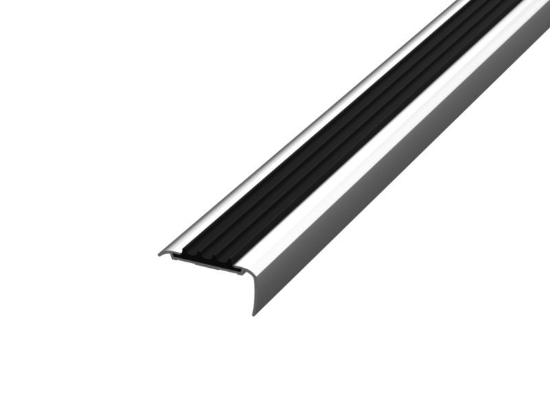 Алюминиевый угол-порог АУ-42 Евро, 1250мм черный