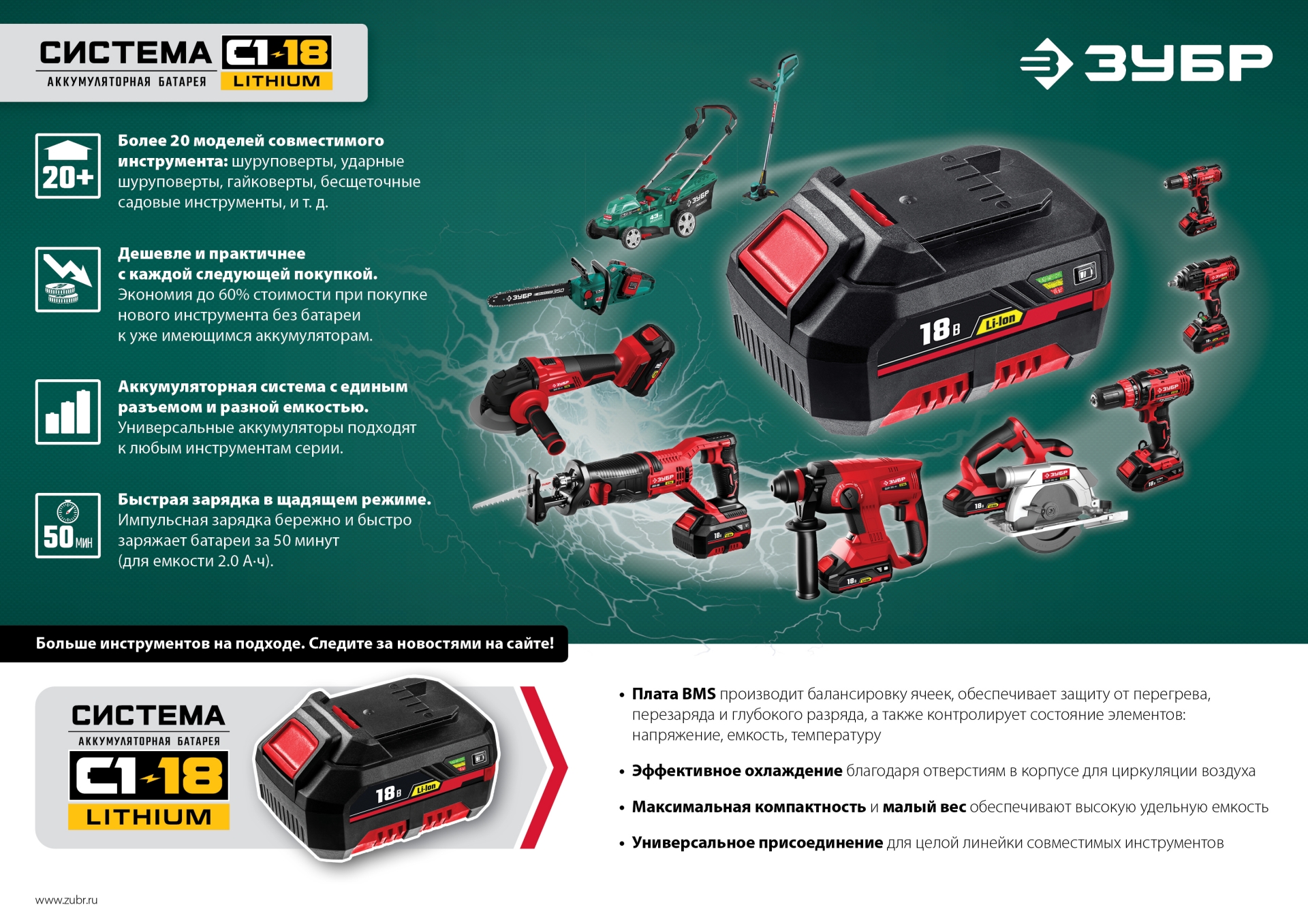 ЗУБР 10 л, 1 АКБ 4 А·ч, аккумуляторный опрыскиватель (ОПЛ-10-41)