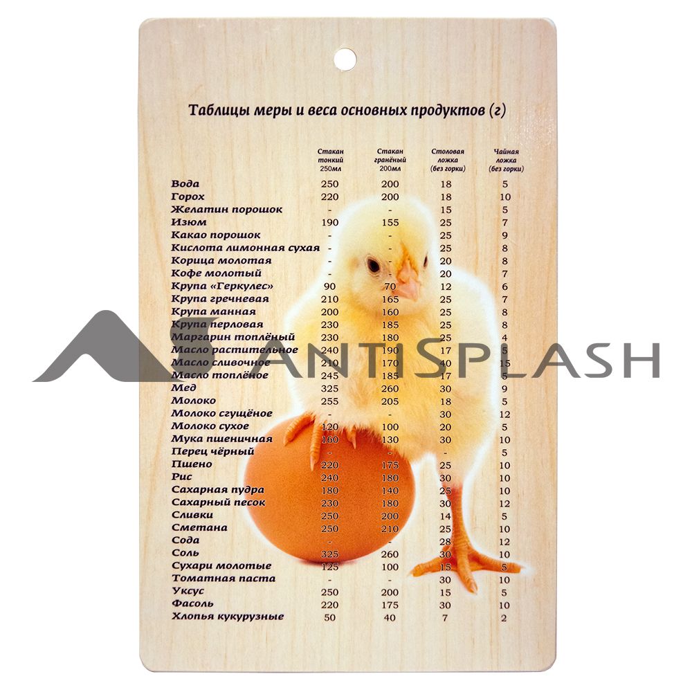 Доска разделочная "Цыплёнок" 29х18,5 см