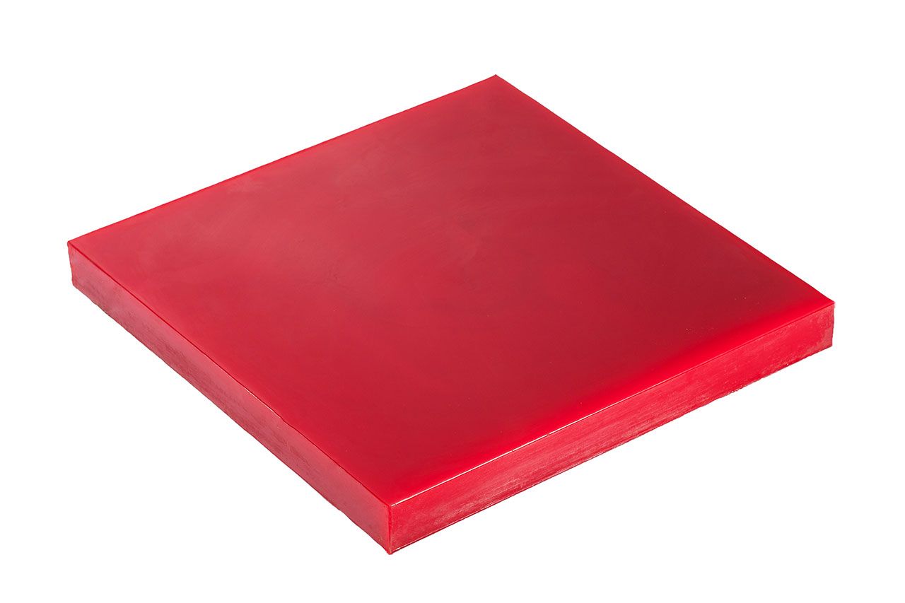 Полиуретан листовой 50 мм (500х500 мм, 15.7 кг, красный) Россия