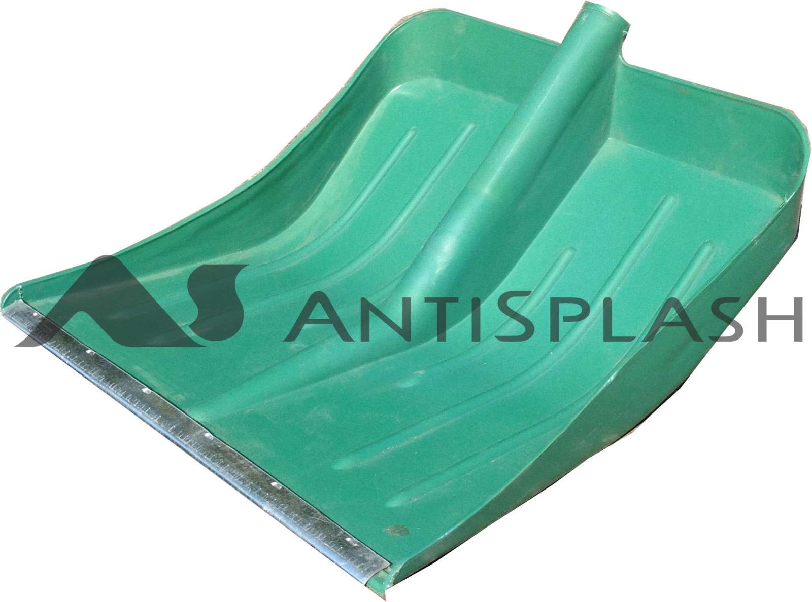 Лопата снеговая "Метель" с оцинкованной планкой D=32 (430*440) зеленая