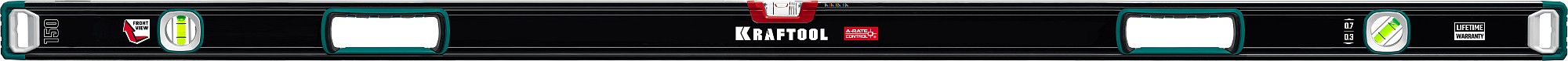 KRAFTOOL A-RATE CONTROL, 1500 мм, точность 0.3 мм/м, с инновационным зеркальным глазком, сверхпрочный уровень (34986-150)