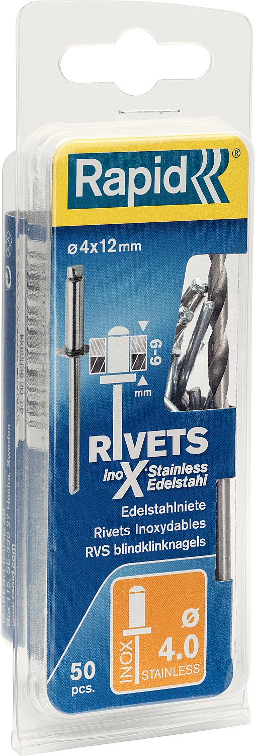 RAPID 4.0 х 12 мм, 50 шт, нержавеющая заклепка (5000394)