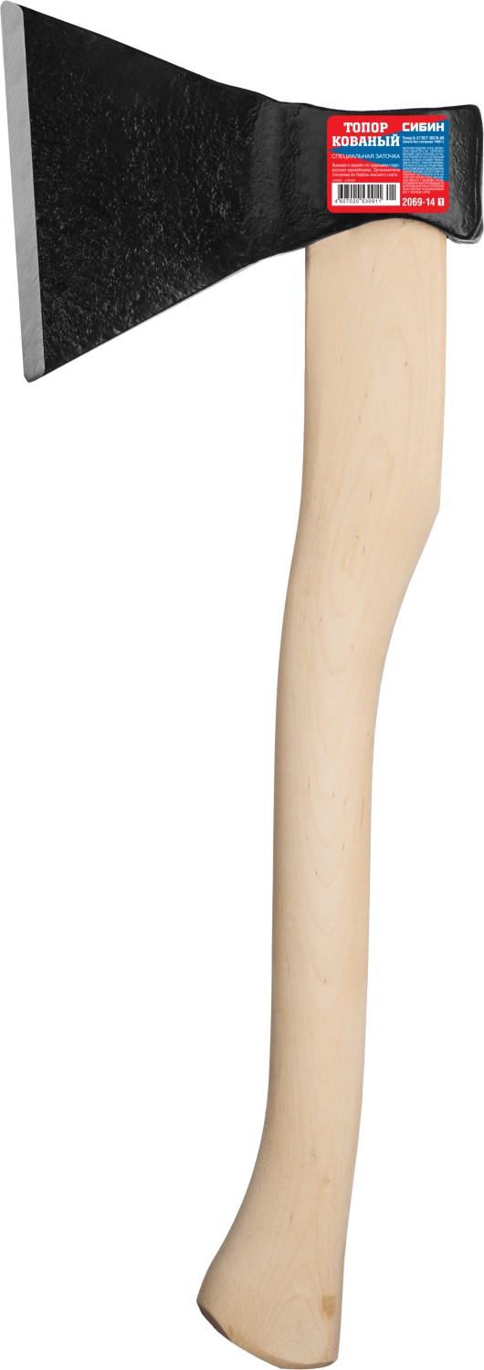 СИБИН Б5 1400/1700 г, 500 мм, кованый топор с прямым лезвием (2069-14)