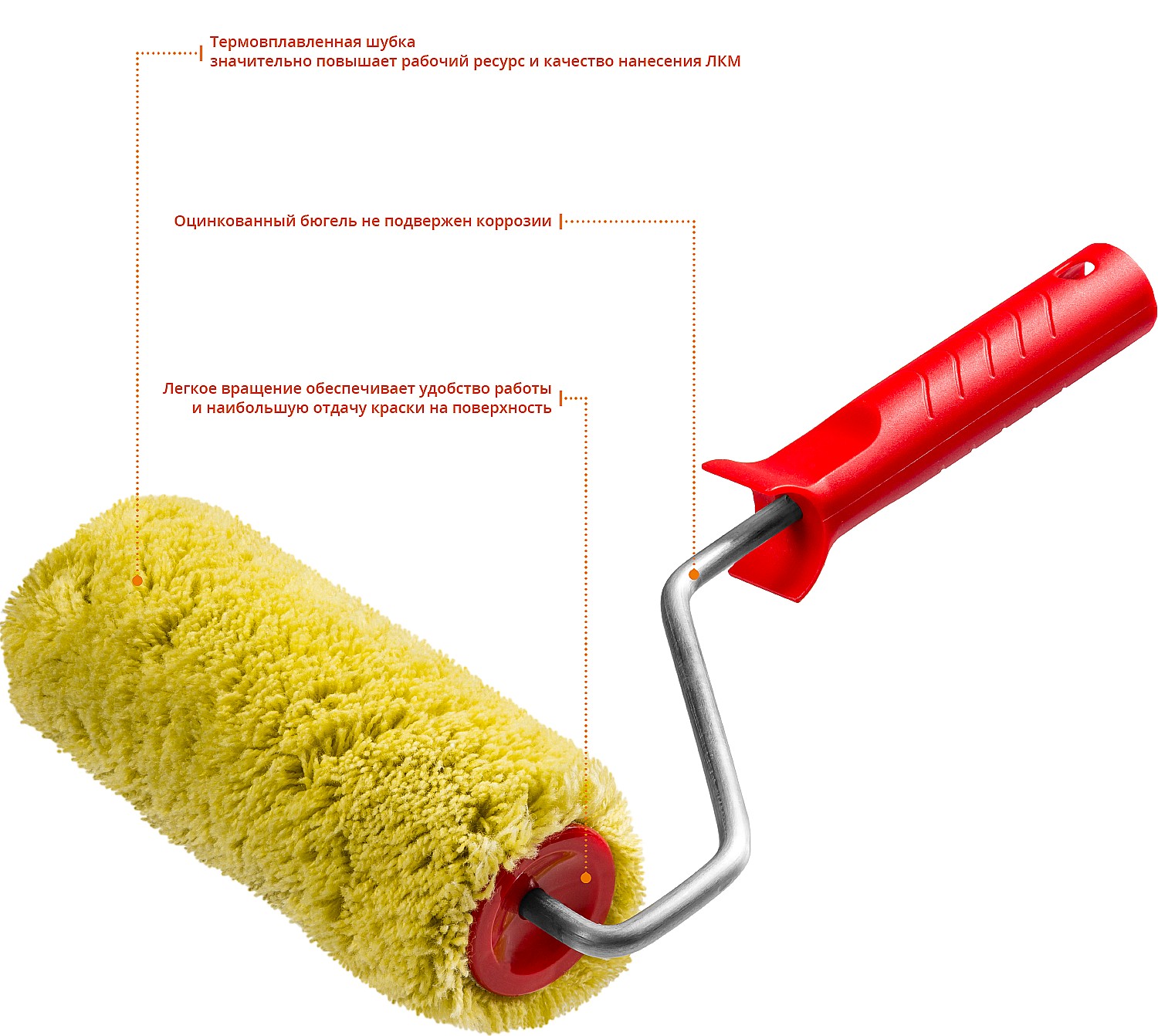 MIRAX SYNTEX PRO, 48 х 180 мм, бюгель 8 мм, ворс 18 мм, полиакрил/полиэстер, все виды ЛКМ, малярный валик (03815-18)