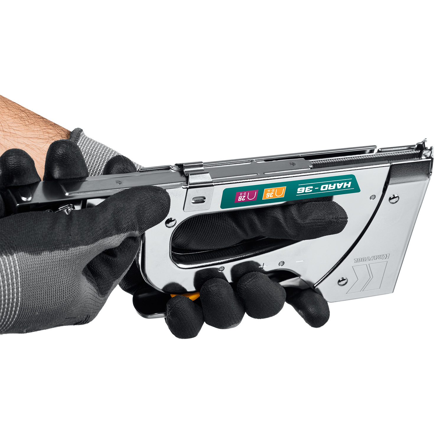 KRAFTOOL EXTREM 36, тип 36 (L) калибр 20GA (10 - 14 мм)/28, кабельный рессорный степлер (3186)