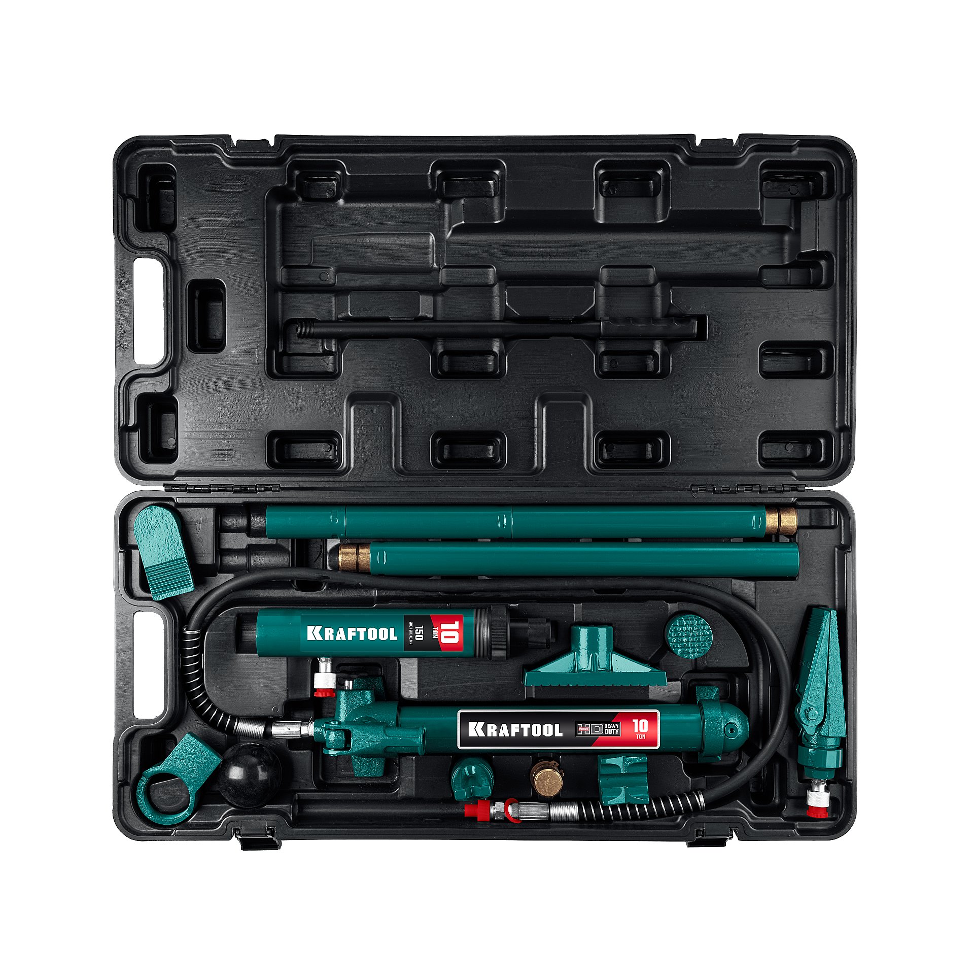 KRAFTOOL 10 т, в пластиковом кейсе, набор для правки кузова (43435-10)