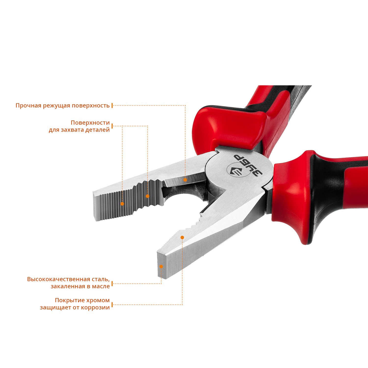 ЗУБР 200 мм, комбинированные плоскогубцы (22024-1-20)