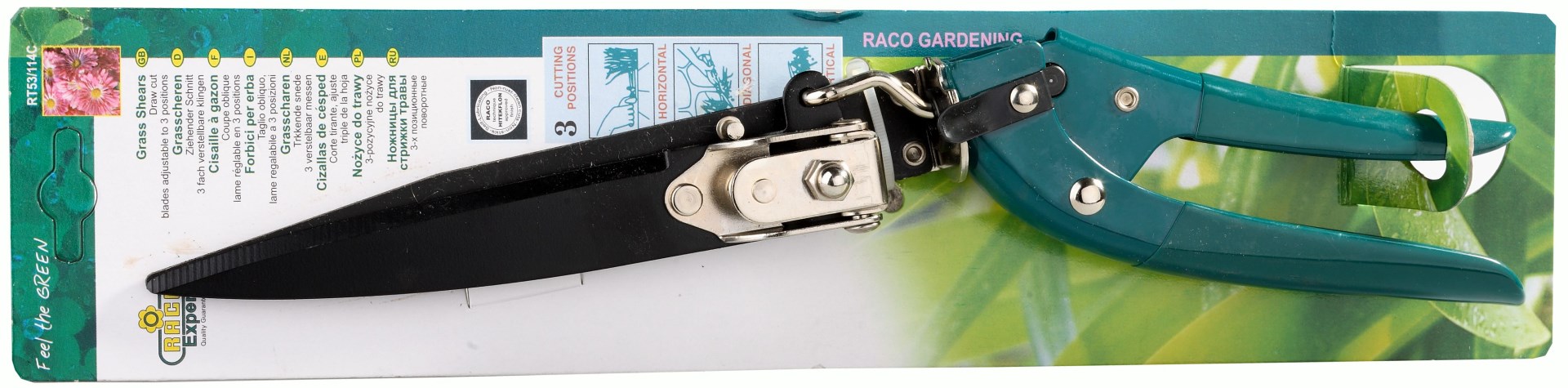 RACO 340 мм, 3-позиционные, поворотные 180°, ножницы для стрижки травы (4202-53/114C)
