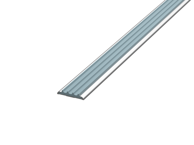 Алюминиевая Полоса с резиновой вставкой АП-32 Евро, 2500мм серый