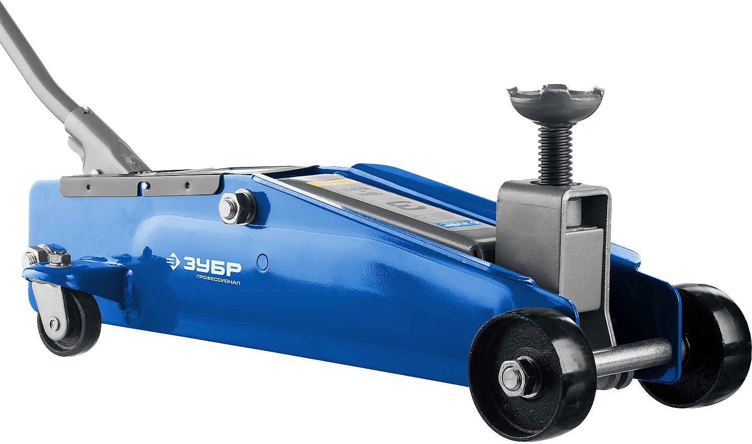 ЗУБР Т-77, 3 т, 192 - 533 мм, подкатной домкрат с высоким подъемом в кейсе, Профессионал (43055-3-K)