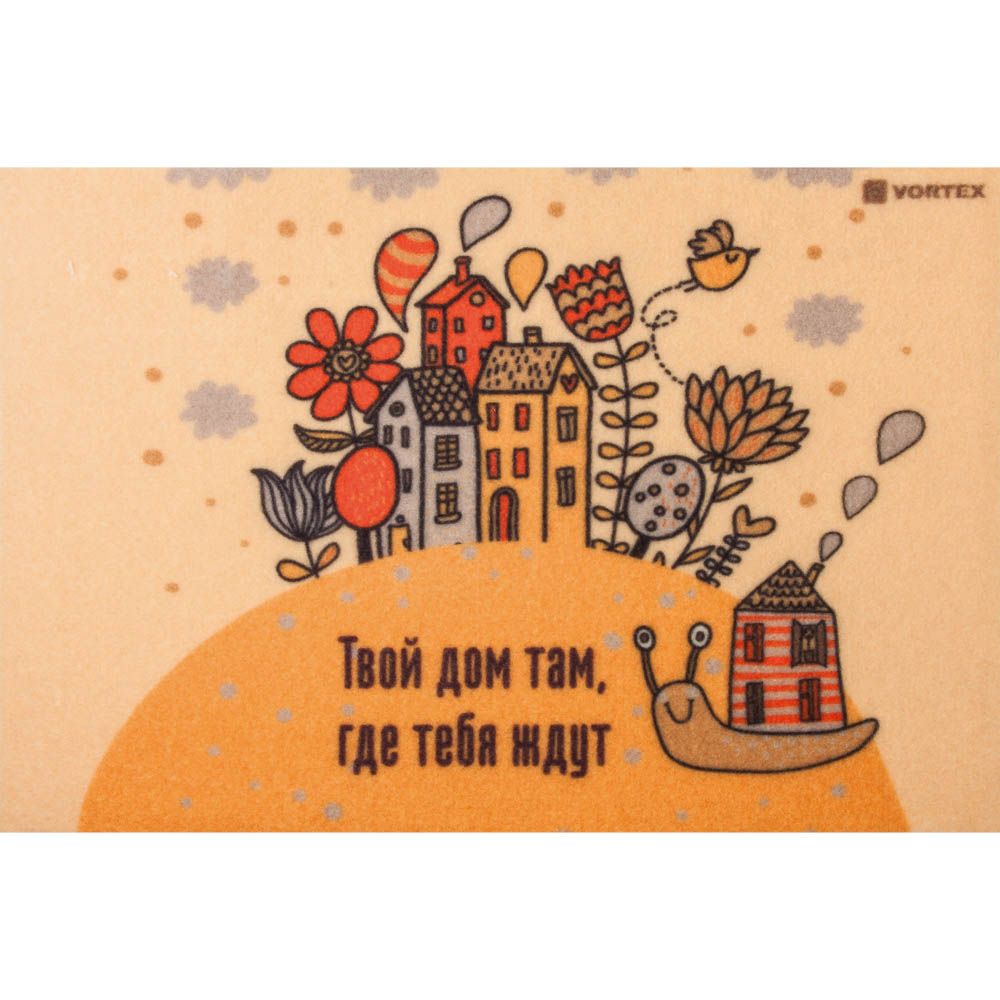 Коврик велюровый 45х75 см Улитка