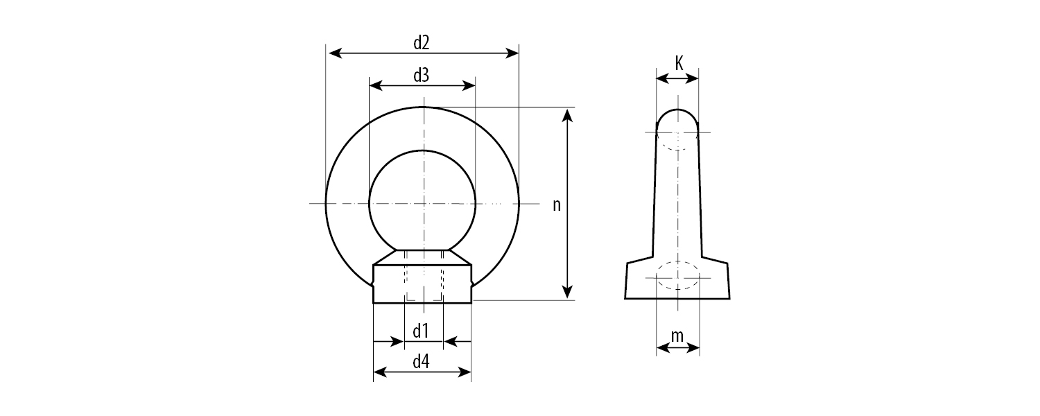 ЗУБР DIN 582, М10, 1 шт, кованая рым-гайка, Профессионал (304326-10)