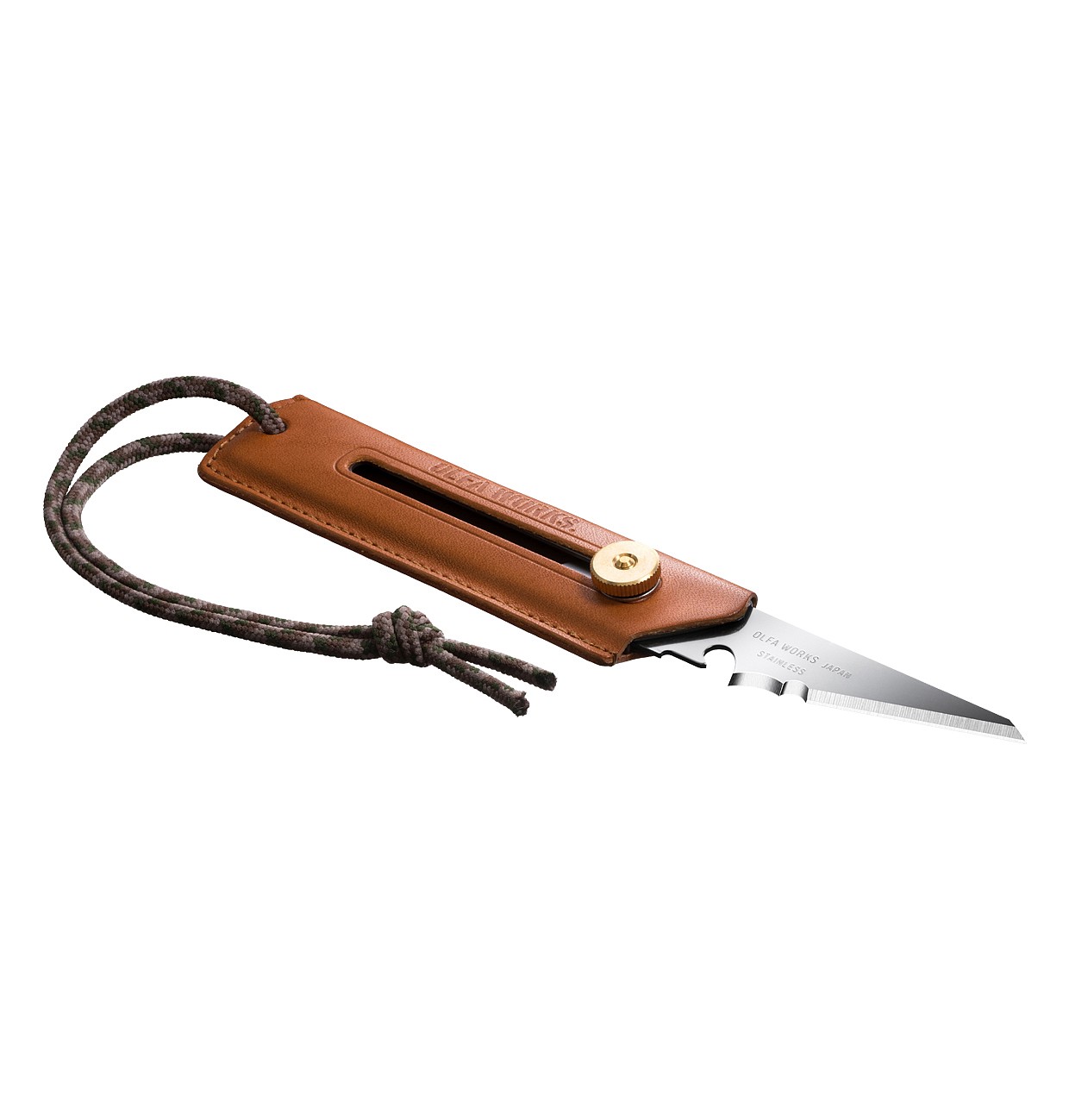 OLFA WORKS BK1 CAMEL BUSHCRAFT KNIFE многоцелевой нож со сменным лезвием с чехлом (OW-BK1L-CL)