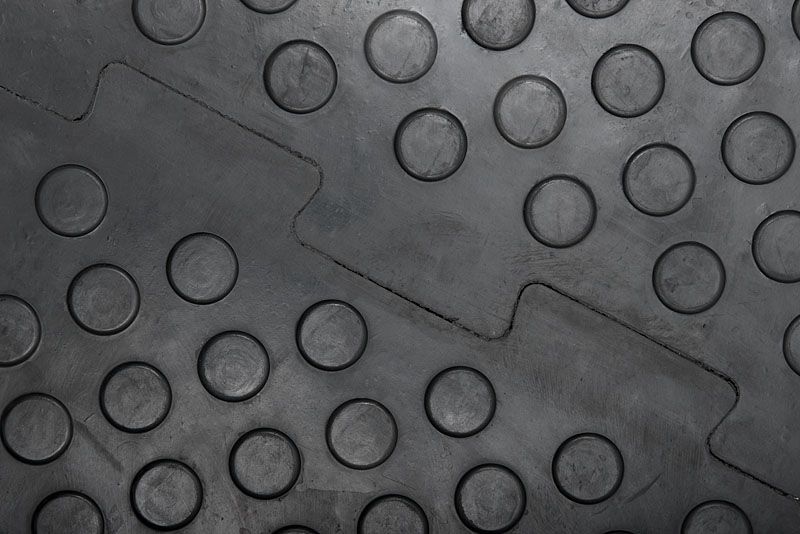 Резиновая плитка «Унидор», 20 мм, 500х500 мм, чёрная