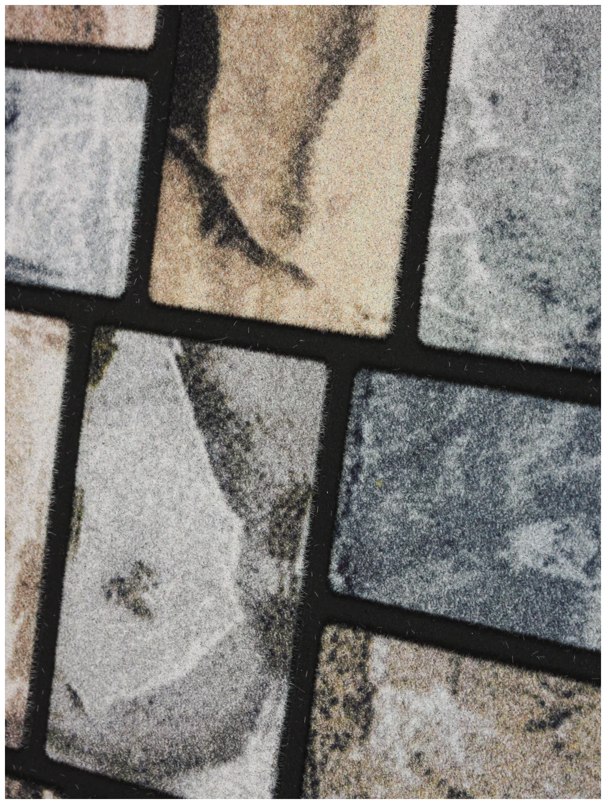 Коврик придверный флокированный "Брусчатка" 45х75 см