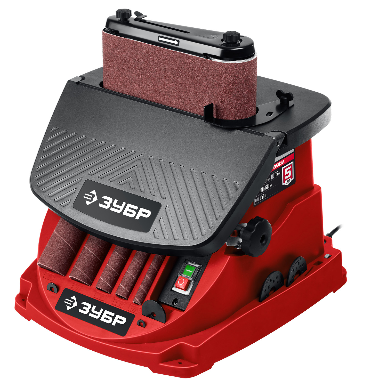 ЗУБР d 13, 19, 26, 38, 51 x 115, 650 Вт, осцилляционный шпиндельный шлифовальный станок (СШО-650Л)