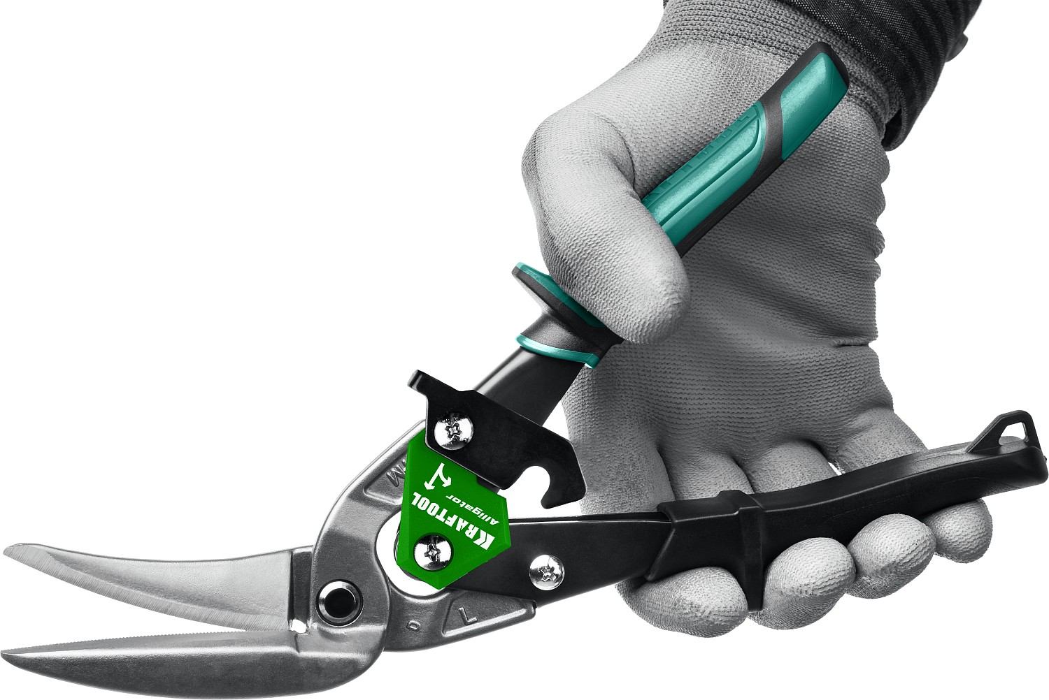 KRAFTOOL Alligator, 280 мм, левые усиленные ножницы по металлу с выносом (2328-LL)