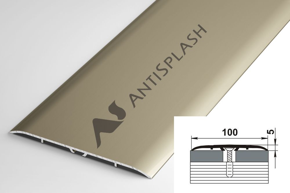 Порог алюминиевый  ПС-06 100x5x1800 мм, анод люкс бронза