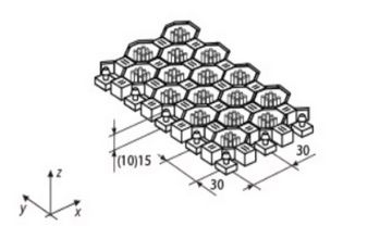 Ячеистое модульное покрытие "Пласт-Анти" 10мм серый