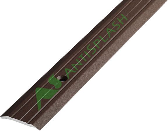 Порог алюминиевый  ПС-01 25x3x1800 мм, окрашенный в шоколад