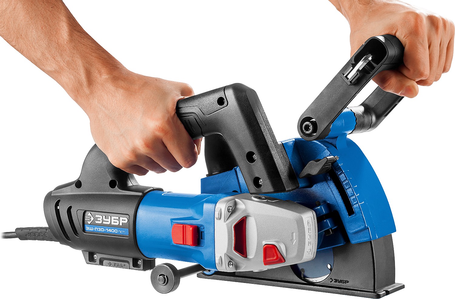 ЗУБР d 125 мм, 1400 Вт, 30 мм, штроборез (бороздодел), Профессионал (ЗШ-П30-1400 ПСТ)