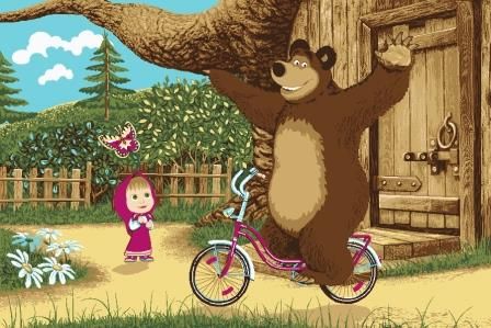 Детский коврик На велосипеде 170 велюр 1,0*1,5м