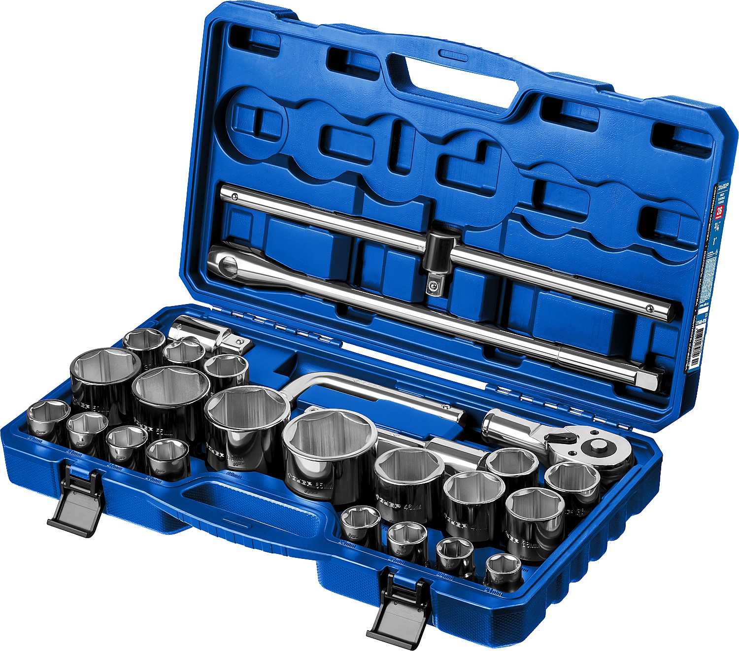 ЗУБР НКТ-26, 26 предм., (3/4″+1″), набор инструмента для крупногабаритной техники, Профессионал (27660-H26)