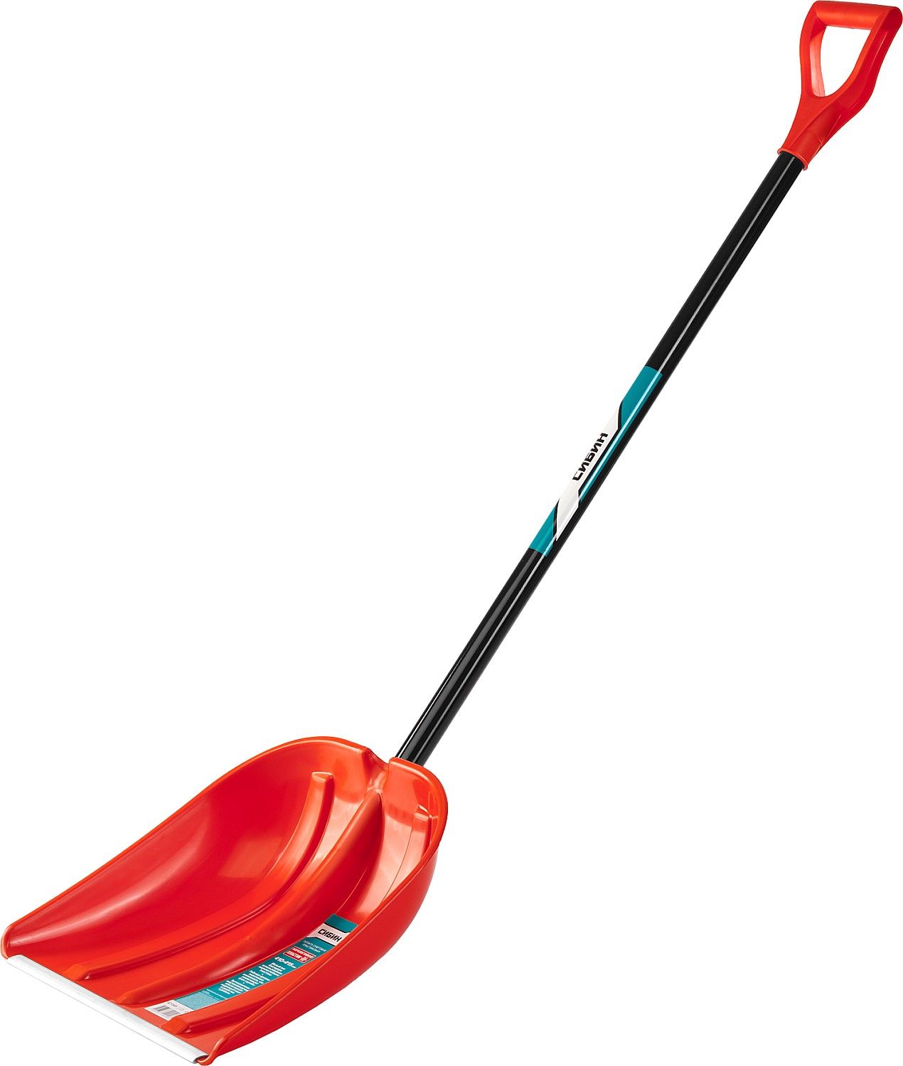 Лопата снеговая СИБИН ЛПА-410 пластиковая с алюм.планкой 460мм + алюм. V-ручка