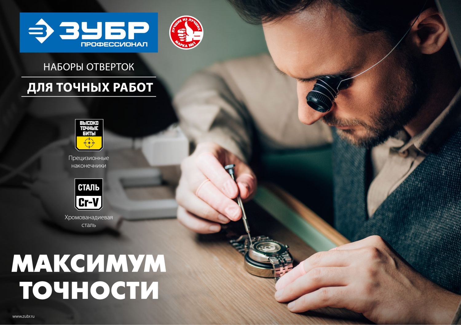 ЗУБР 24 предм., отвертка для точных работ с насадками, Профессионал (25648-H24)