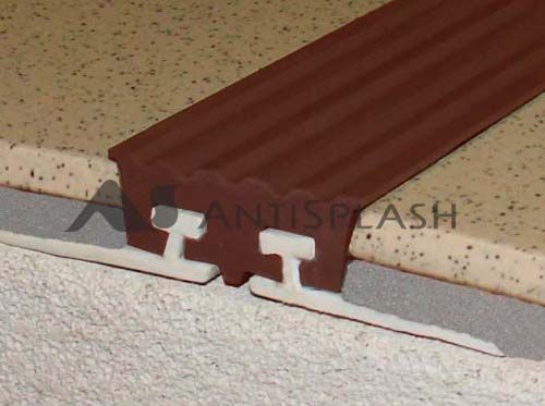 Профиль с закладными элементами, коричневый