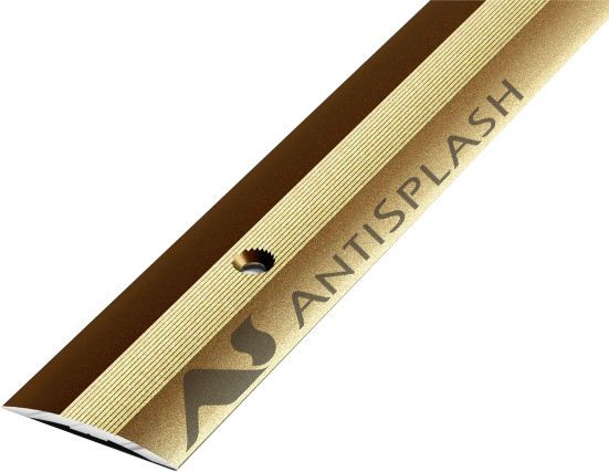 Порог алюминиевый  ПС-03-2 28x3,4x1800 мм, окрашенный в бронзу