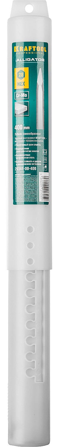 KRAFTOOL ALLIGATOR, 400 мм, HEX 28, пикообразное зубило (29341-00-400)