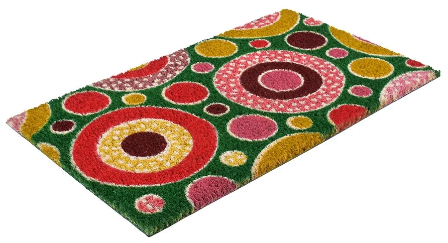 Коврик кокосовый ворс 15мм, 35*60см "Фейерверк" на ПВХ основе