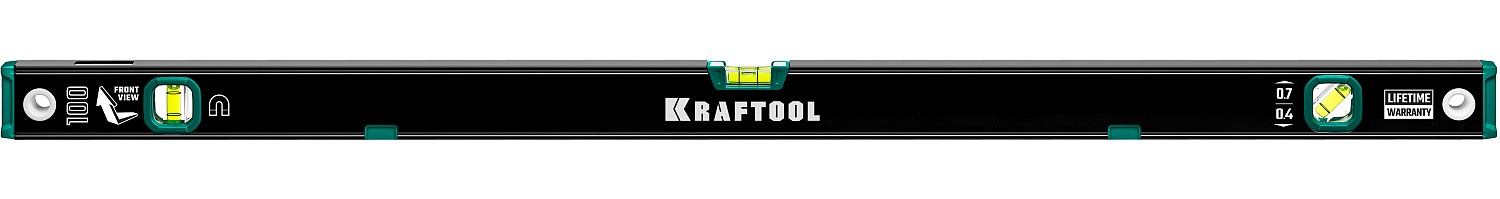KRAFTOOL 1000 мм, усиленный профиль, с зеркальным глазком, магнитный уровень (34785-100)