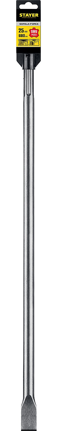 STAYER Gorilla Force, 25 x 600 мм, SDS-max, плоское зубило, Professional (29392-25-600)