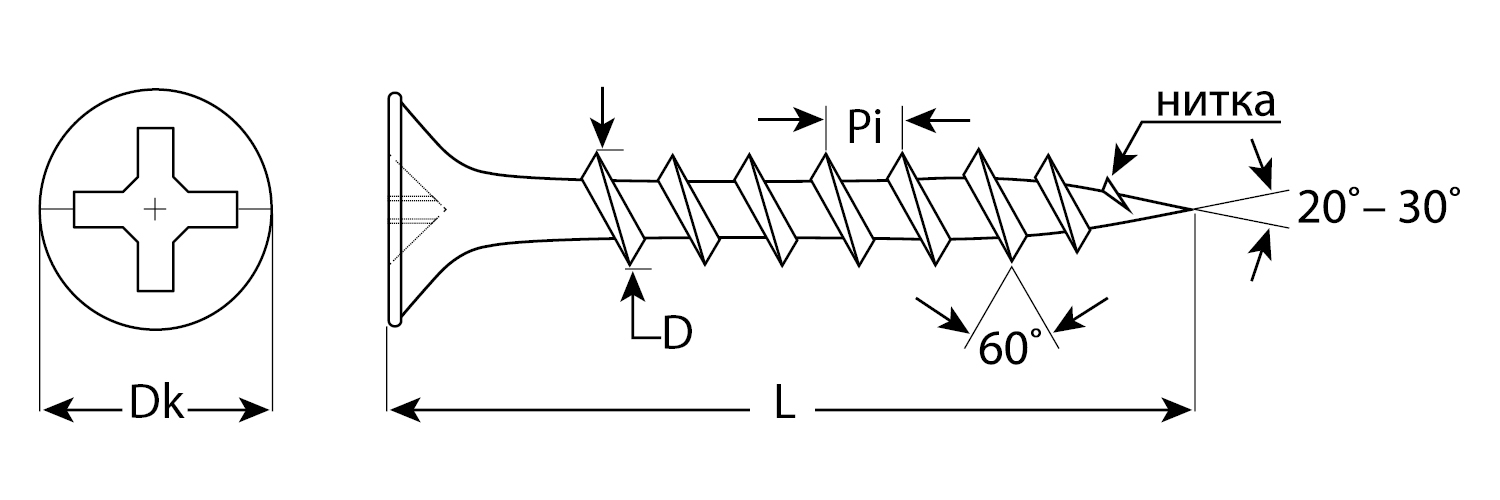 ЗУБР СГД, 55 х 3.5 мм, фосфатированное покрытие, 35 шт, саморез гипсокартон-дерево, Профессионал (300036-35-055)
