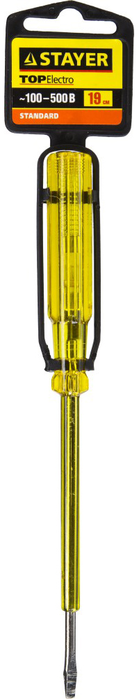 STAYER TOPElectro, 100 - 500 В, 190 мм, электрический пробник (2570-19)
