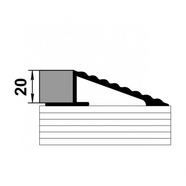 Алюминиевый профиль ПГ-03, 20x3000 мм