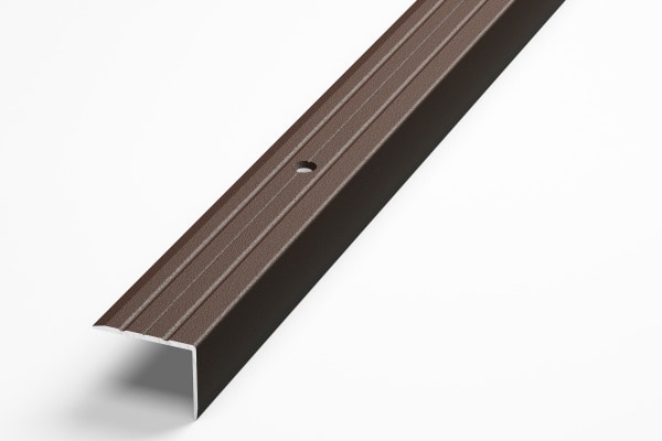 Порог алюминиевый  ПУ-03 24x18x900 мм, окрашенный в шоколад