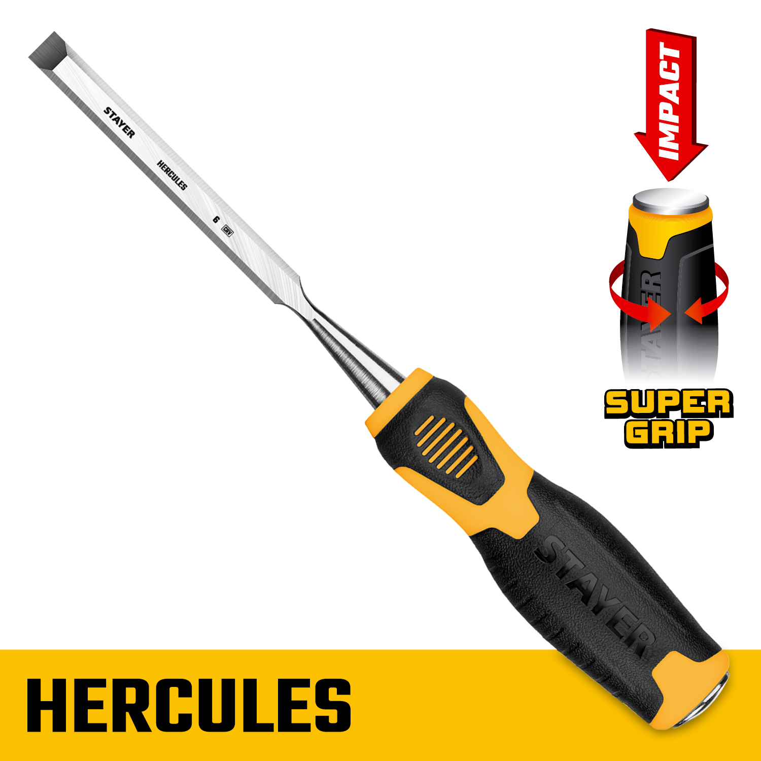 STAYER Hercules, 6 мм, стамеска-долото, Professional (18205-06)